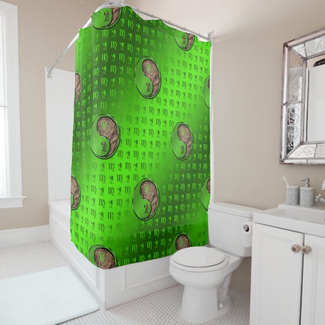 Virgo the Harvester Shower Curtain (In Situ)