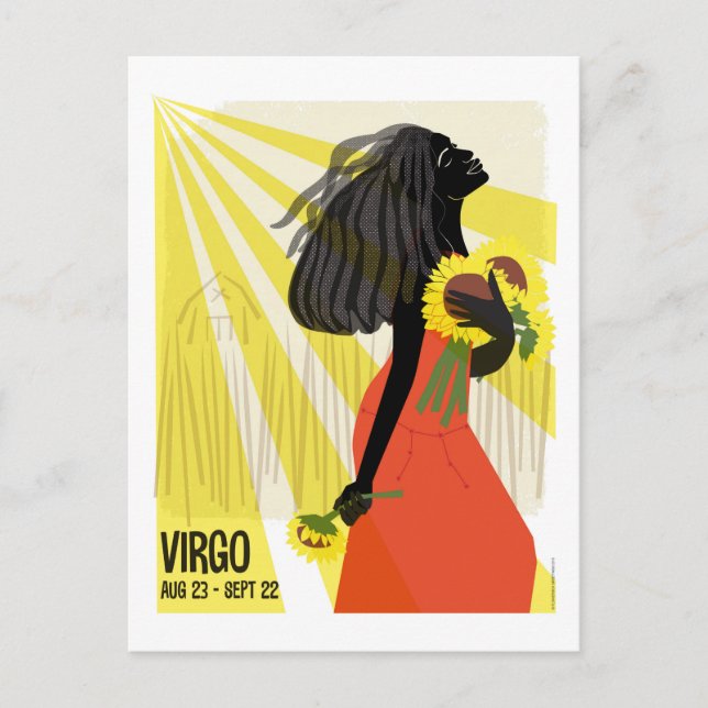 Virgo the Maiden Zodiac Postcard (Front)