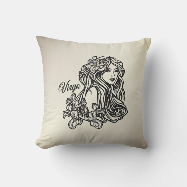 Virgo The Virgin Zodiac Cushion (Front)