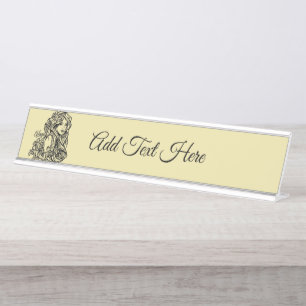 Virgo The Virgin Zodiac Golden Desk Name Plate