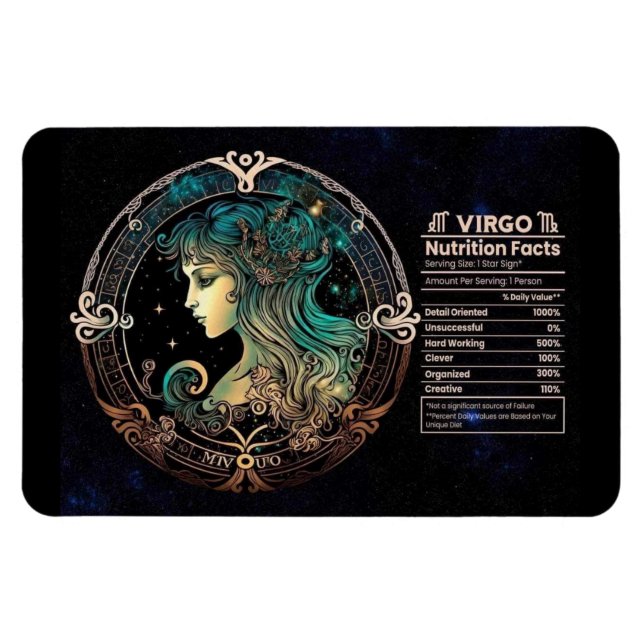 Virgo-Themed Nutritional Value Magnet (Horizontal)