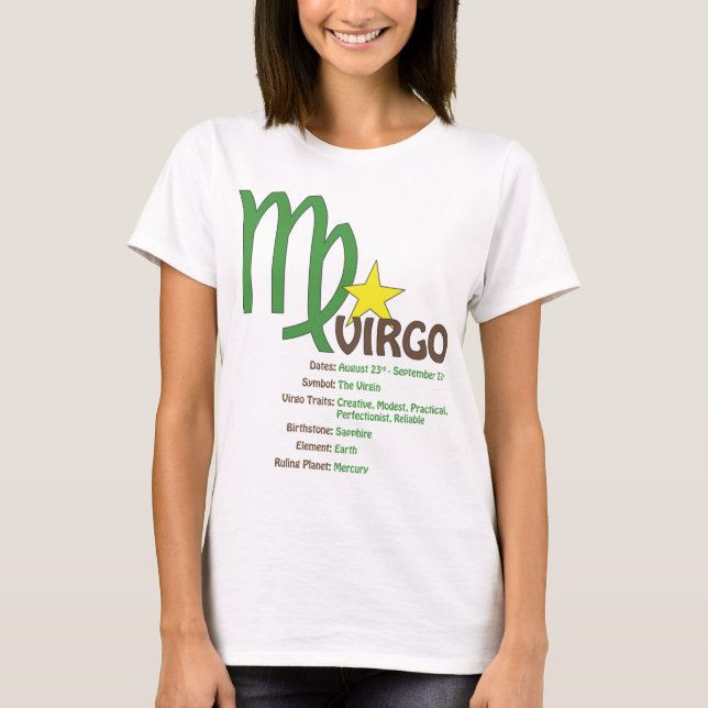 Virgo Traits Ladies T-Shirt (Front)