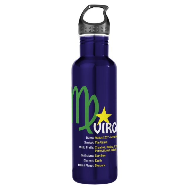 Virgo Traits Water Bottle (Front)