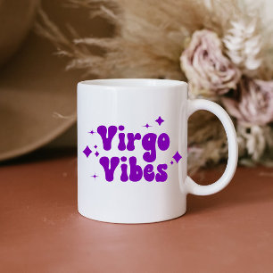 Virgo Vibes Zodiac Astrology Purple Stars Coffee M Mug