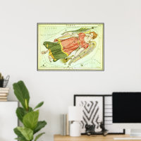 Virgo Virgin Vintage Constellation Urania's Mirror