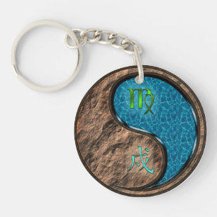 Virgo & Water Dog Key Ring