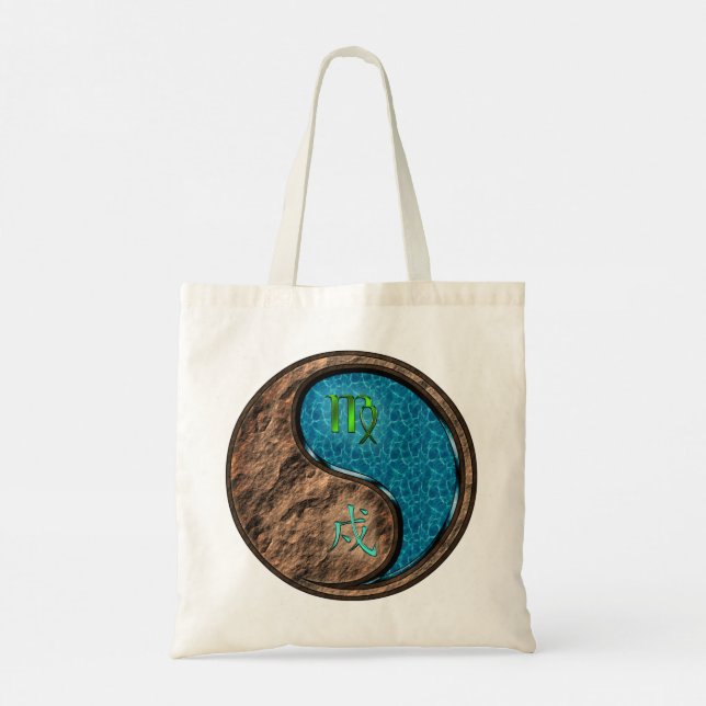 Virgo & Water Dog Tote Bag (Back)