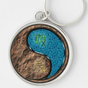 Virgo & Water Dragon Key Ring