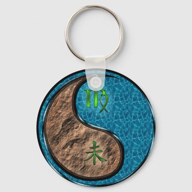 Virgo & Water Goat Key Ring (Front)