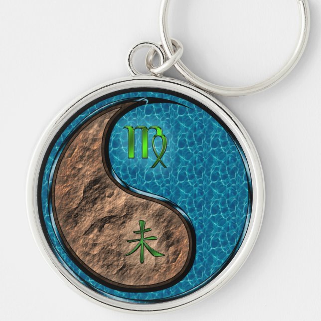 Virgo & Water Goat Key Ring (Front)
