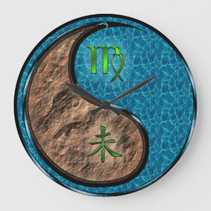 Virgo & Water Goat Large Clock