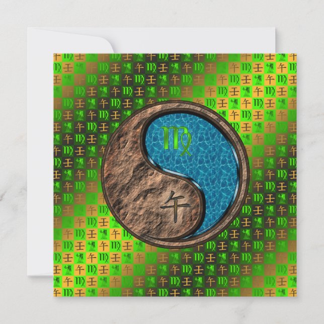 Virgo & Water Horse Card (Front)