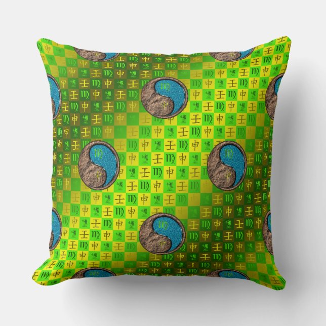 Virgo & Water Monkey Cushion (Front)