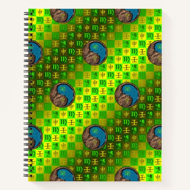 Virgo & Water Monkey Notebook (Front)