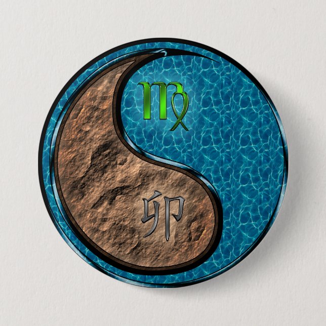 Virgo & Water Rabbit 7.5 Cm Round Badge (Front)