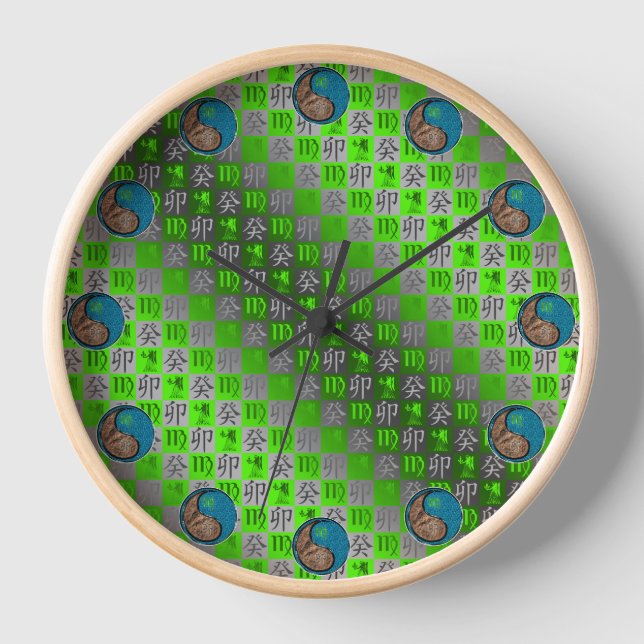 Virgo & Water Rabbit Clock (Front)