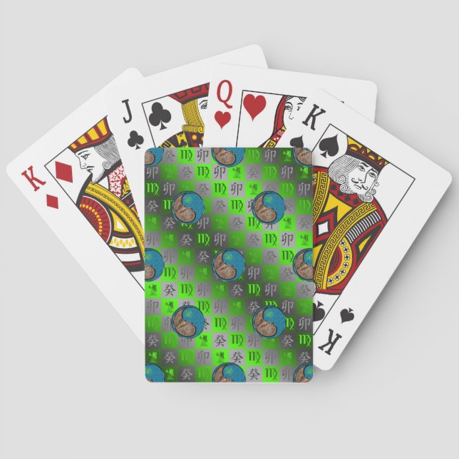 Virgo & Water Rabbit Playing Cards (Back)