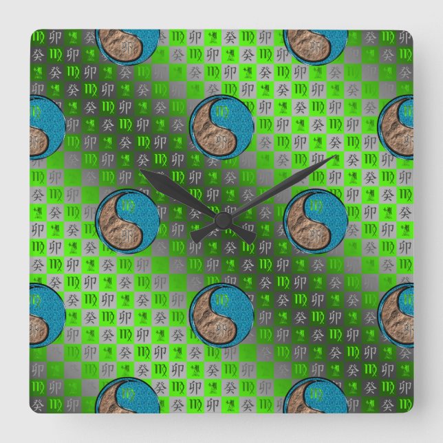Virgo & Water Rabbit Wall Clock (Front)