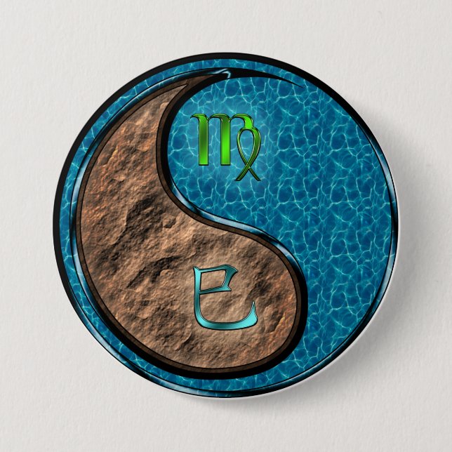 Virgo & Water Snake 7.5 Cm Round Badge (Front)