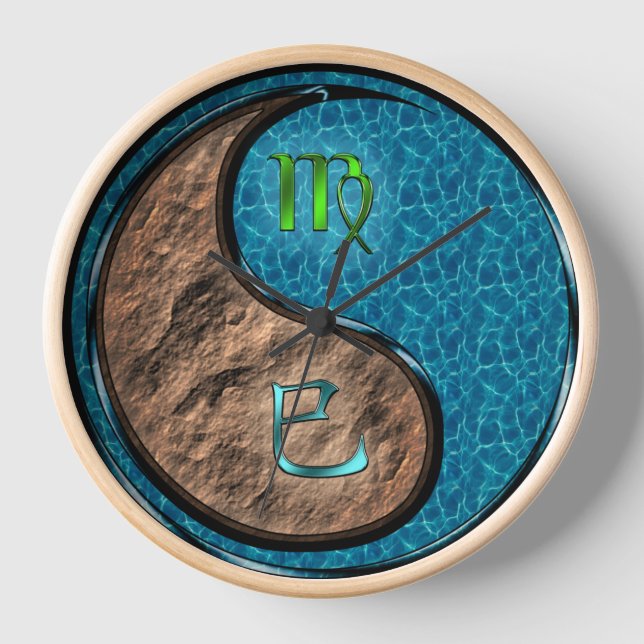 Virgo & Water Snake Clock (Front)