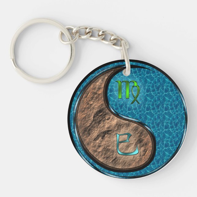 Virgo & Water Snake Key Ring (Front)