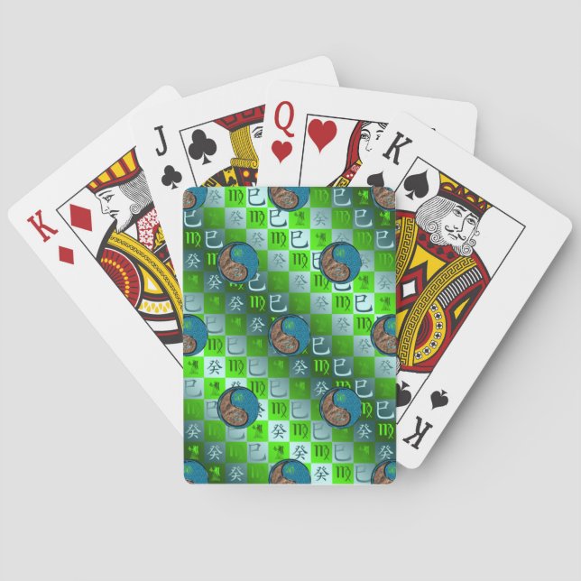 Virgo & Water Snake Playing Cards (Back)