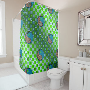 Virgo & Water Snake Shower Curtain