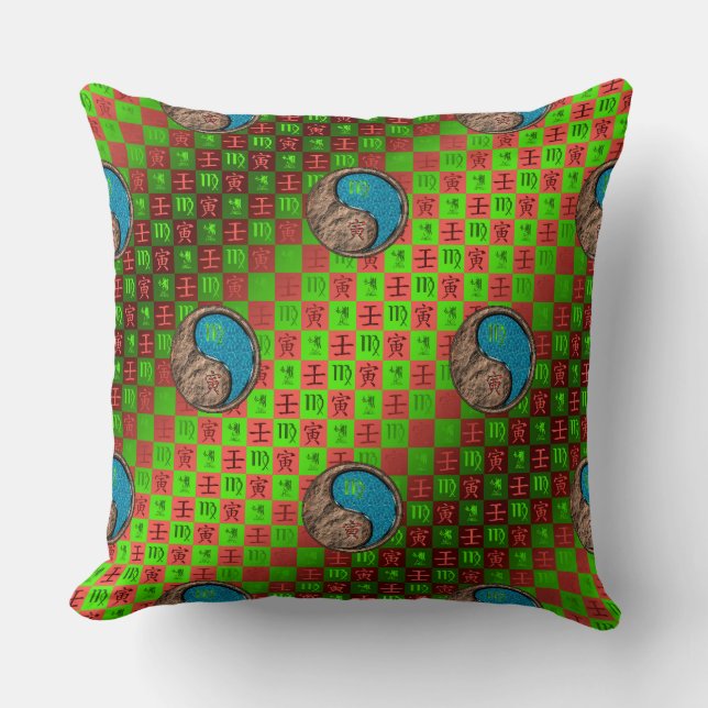 Virgo & Water Tiger Cushion (Front)