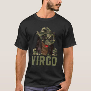 Virgo Western Black Cowgirl Camo African American  T-Shirt