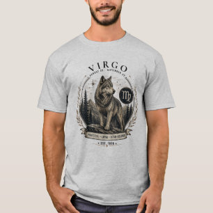 Virgo Wolf Zodiac Men's Shirt