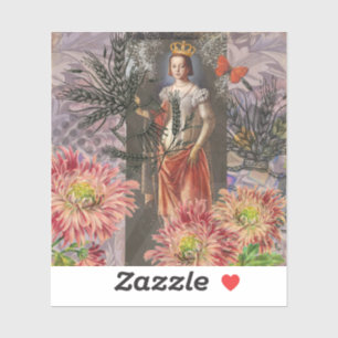 Virgo Woman Portrait Antique Colourful Rich