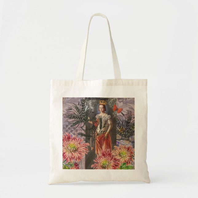 Virgo Woman Portrait Antique Colourful Rich Tote Bag (Front)