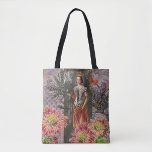 Virgo Woman Portrait Antique Colourful Rich Tote Bag