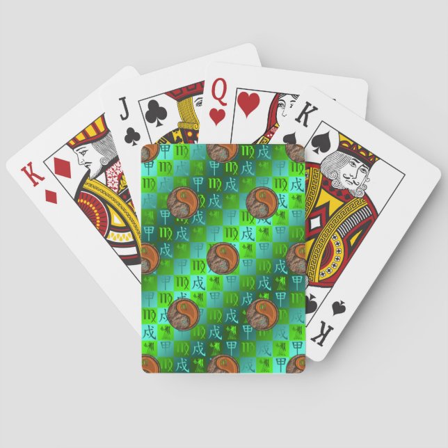 Virgo & Wood Dog Classic Playing Cards (Back)