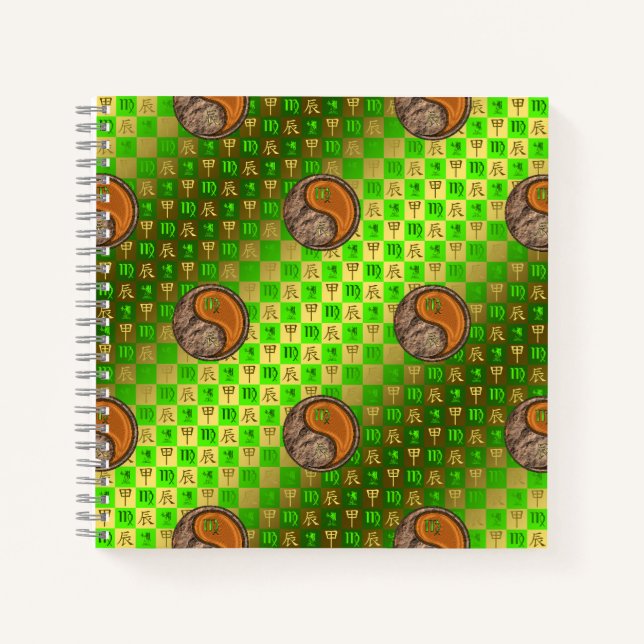 Virgo & Wood Dragon Notebook (Front)