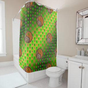 Virgo & Wood Horse Shower Curtain