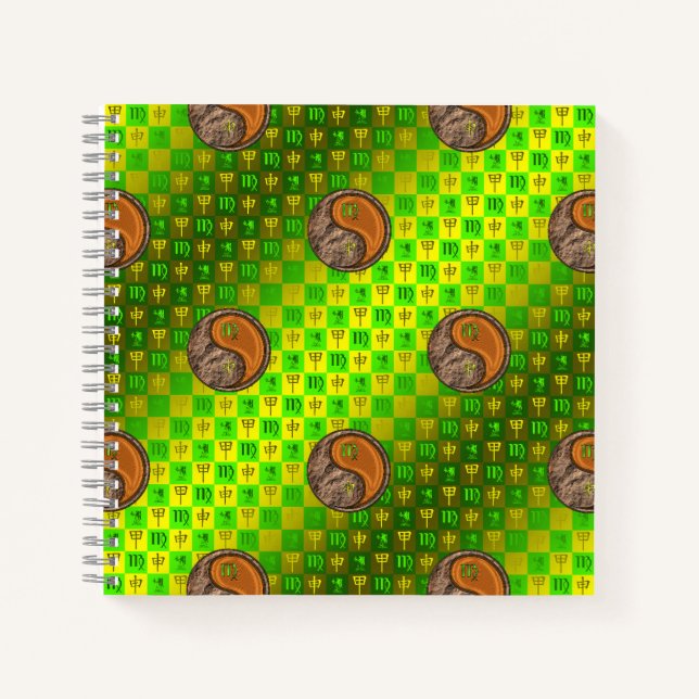Virgo & Wood Monkey Notebook (Front)