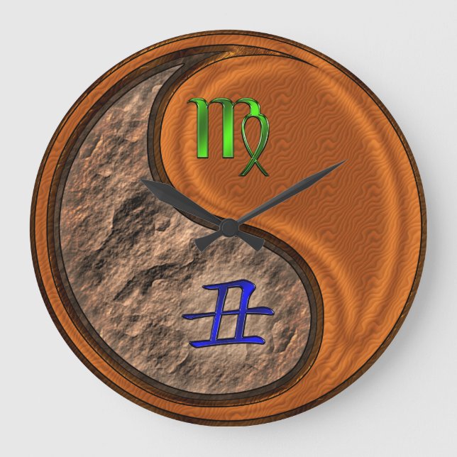 Virgo & Wood Ox Large Clock (Front)