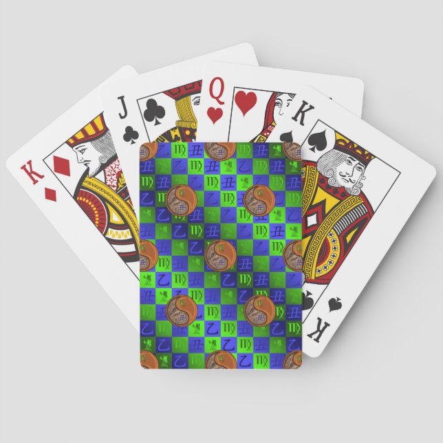 Virgo & Wood Ox Playing Cards (Back)