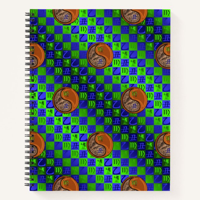 Virgo & Wood Ox Spiral Notebook (Front)