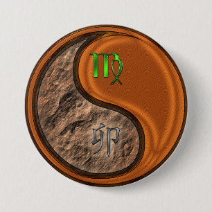 Virgo & Wood Rabbit 7.5 Cm Round Badge