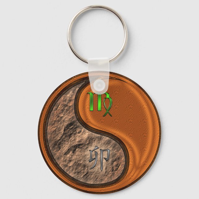 Virgo & Wood Rabbit Key Ring (Front)