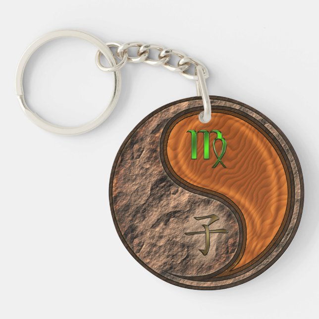Virgo & Wood Rat Key Ring (Front)