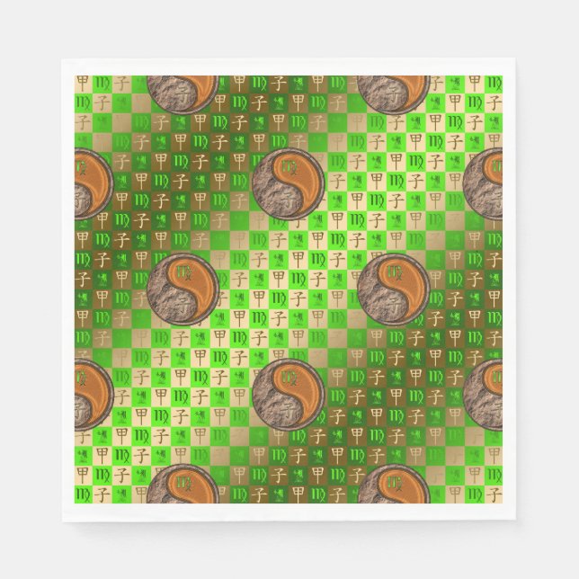 Virgo & Wood Rat Napkin (Front)