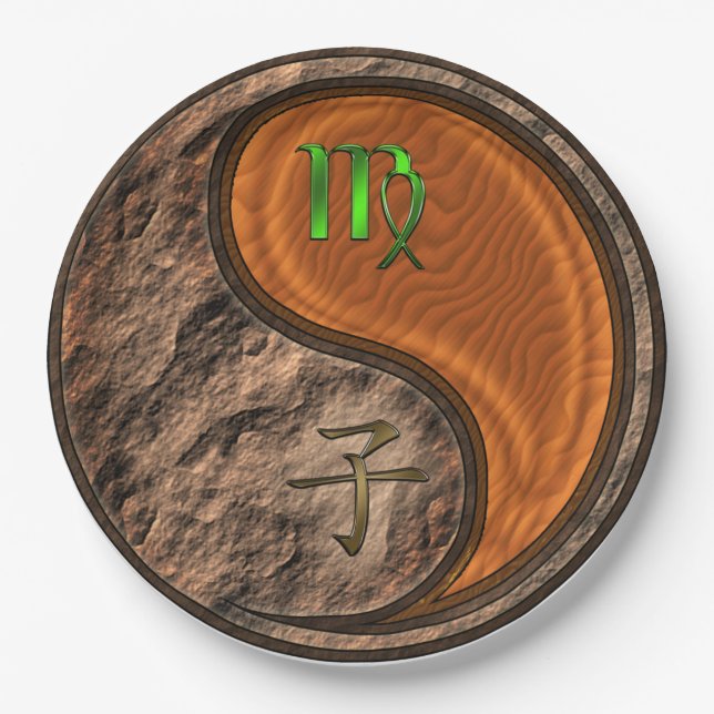 Virgo & Wood Rat Paper Plate (Front)