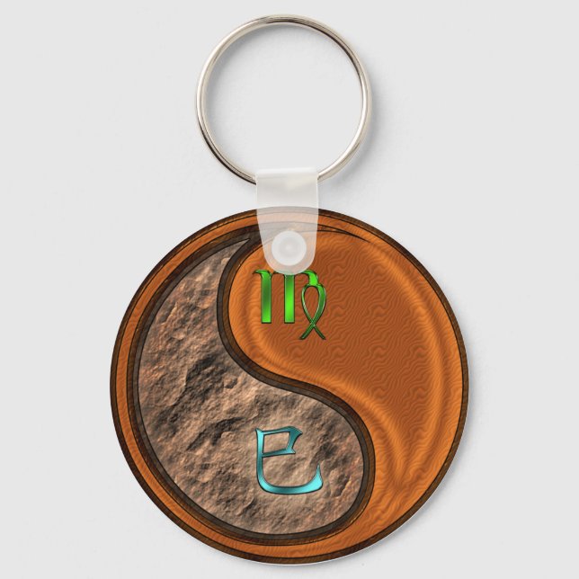 Virgo & Wood Snake Key Ring (Front)