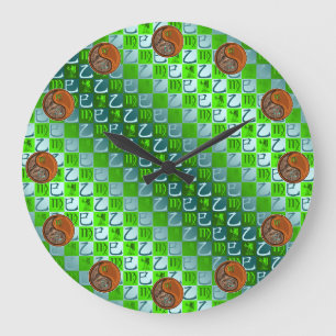Virgo & Wood Snake Large Clock