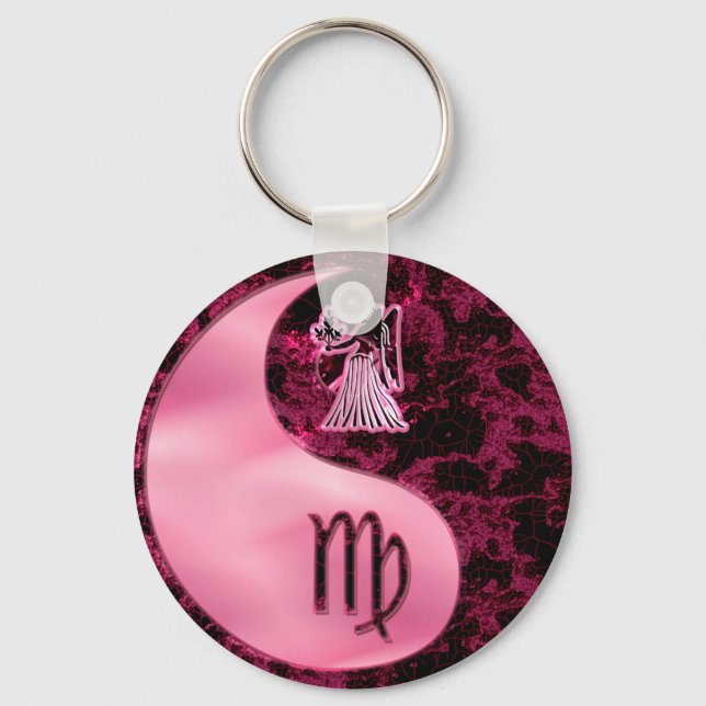 Virgo Yin Yang Key Ring (Front)