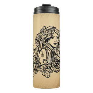 Virgo Zodiac Antique Look Thermal Tumbler