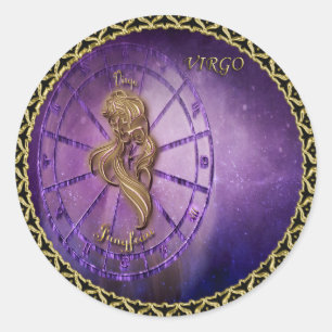 virgo Zodiac Astrology design Horoscope Classic Round Sticker